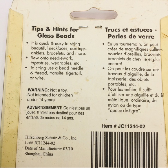 GLASS BEADS IN GOLD COLOR. 3oz. Ea. Pkg! 3 pc - Picture 4 of 4